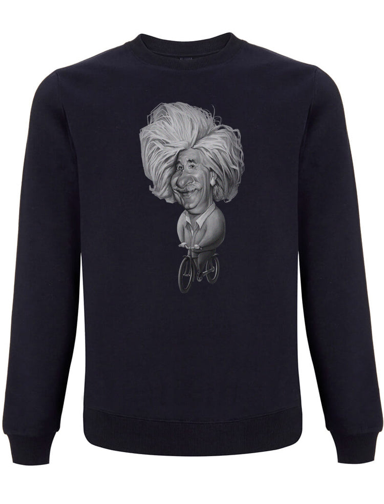 ALBERT EINSTEIN RIDING HIS BICYCLE | SWEATSHIRT