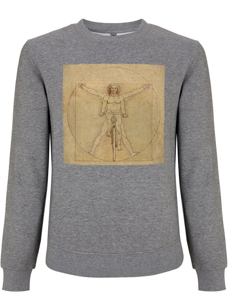 VITRUVIAN MAN ON HIS BICYCLE | SWEATSHIRT