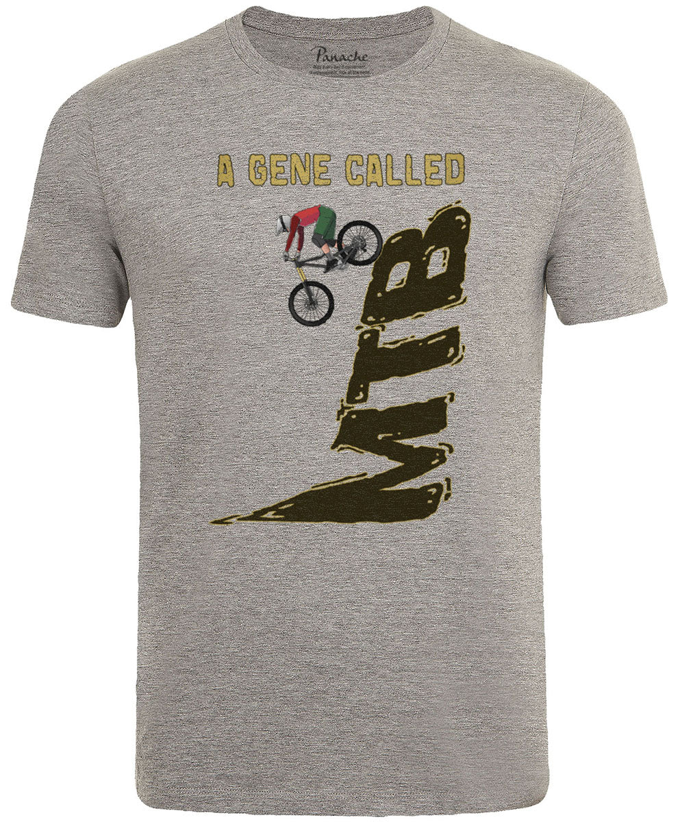 A Gene Called MTB Unique Men's Cycling T-shirt Grey