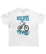 Boys Are Ruled by Toys MTB White Kids Cycling T-shirt