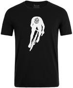 Silhouette of Cyclist’s Sprint Position Men's Cycling T-shirt Black
