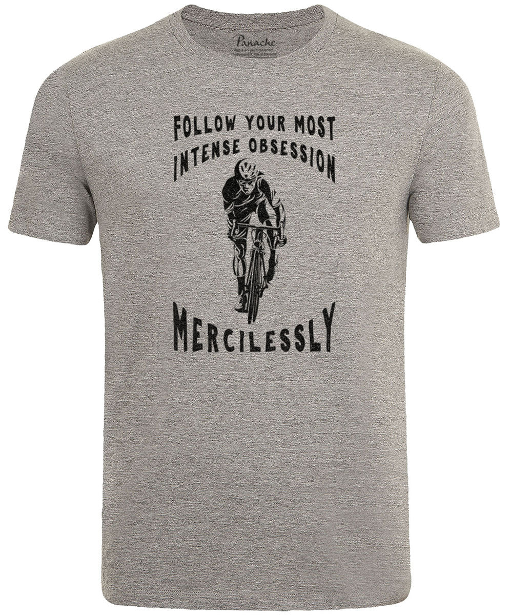 Follow Your Most Intense Obsession Mercilessly Men's Cycling T-shirt Grey