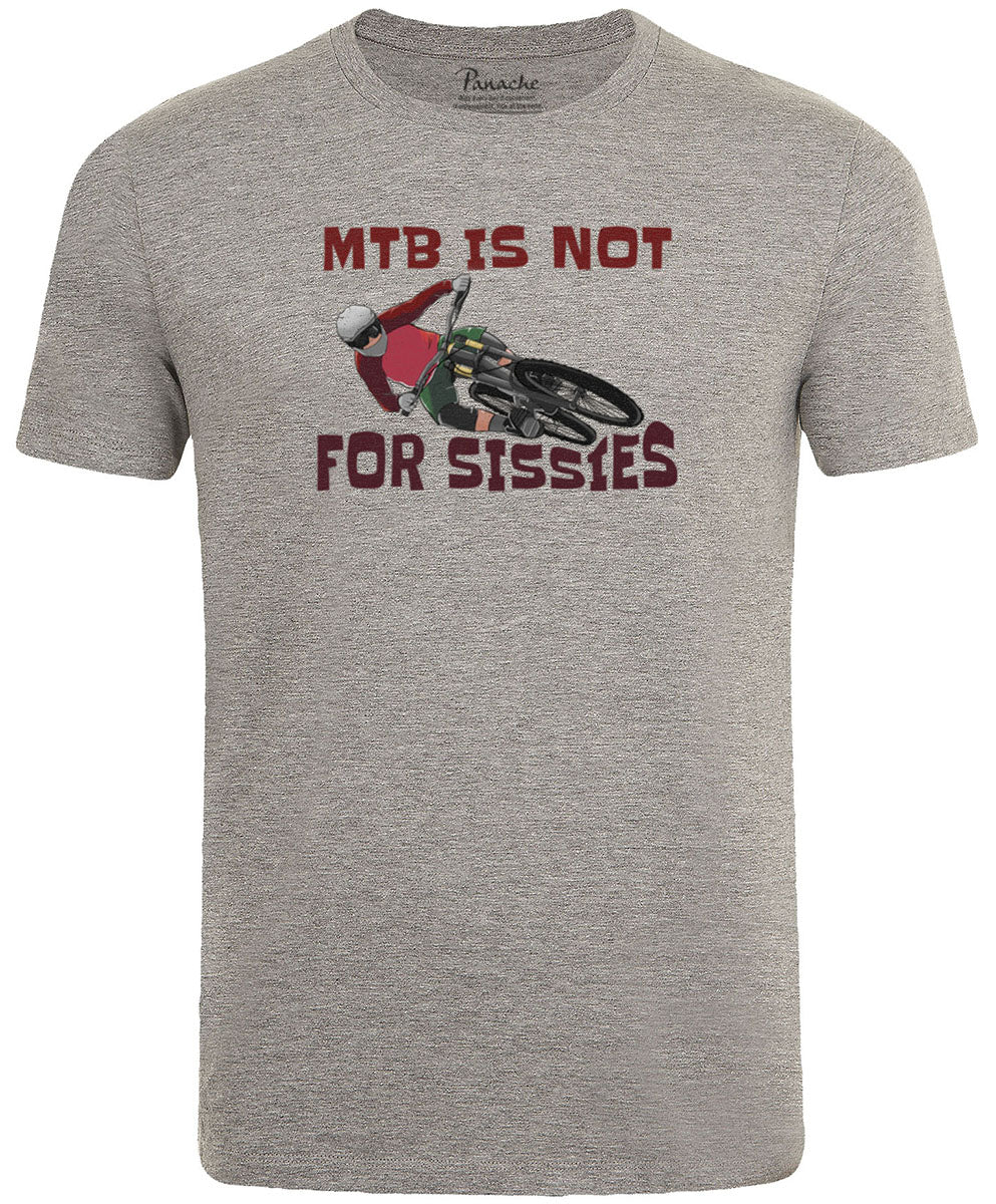 MTB is Not for Sissies Men's Cycling T-shirt Grey