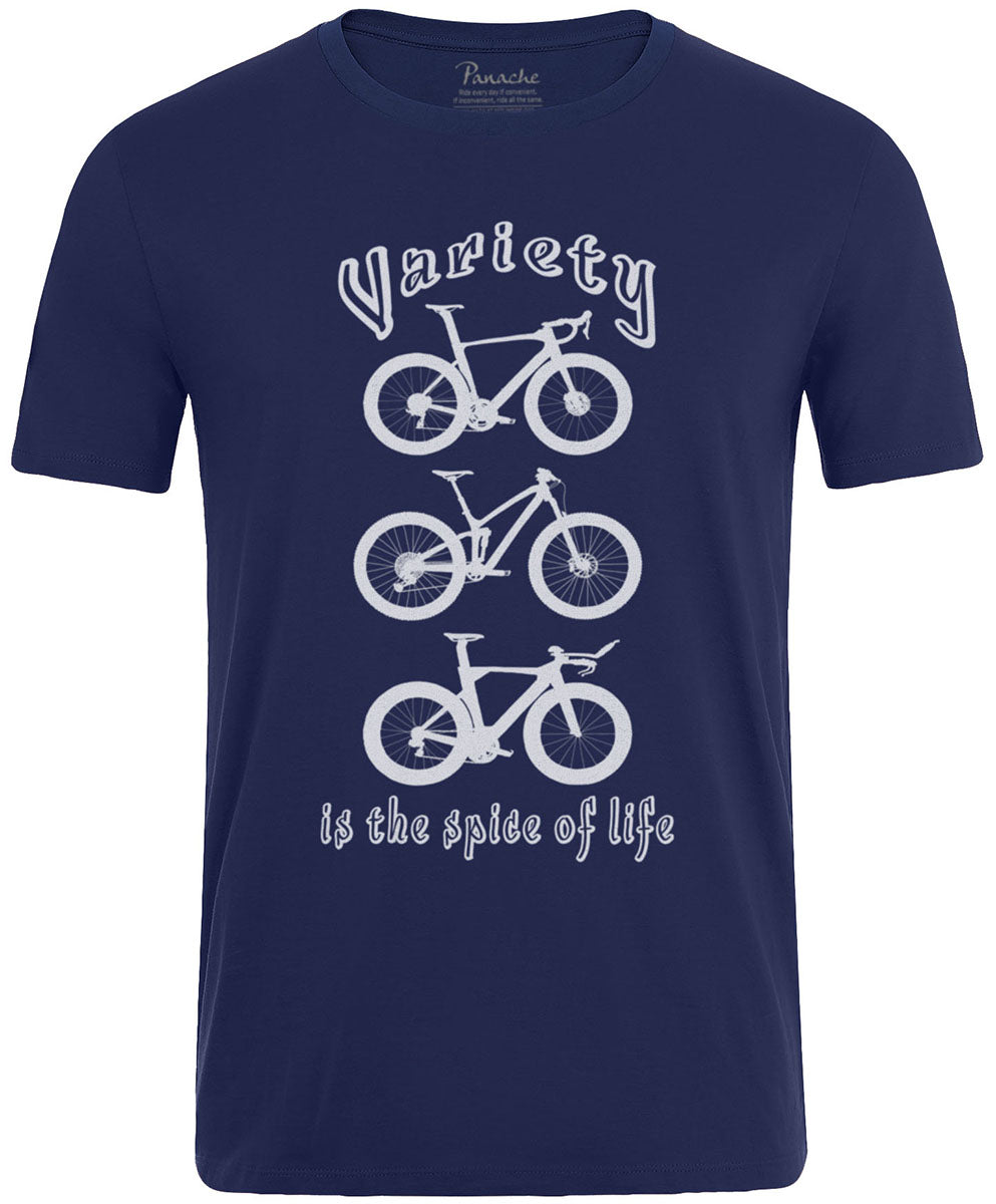 Variety is the Spice of Life Men’s Cycling T-shirt Navy