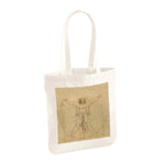 Vitruvian Man Riding Bicycle 100% Organic Cotton Tote